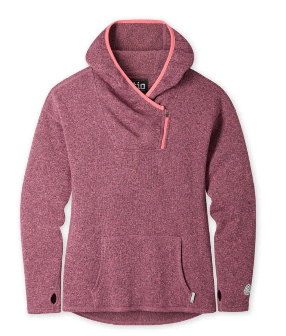 STIO Sweetwater Fleece Hoodie Lavender Heather Long Sleeve Knit Women's S